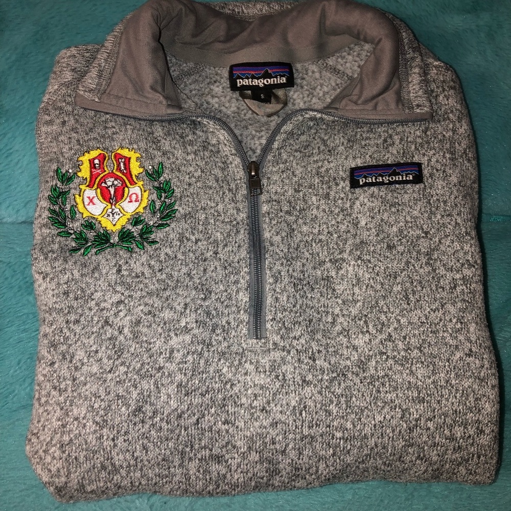 Chi Omega Crest Patagonia 1/4 Zip